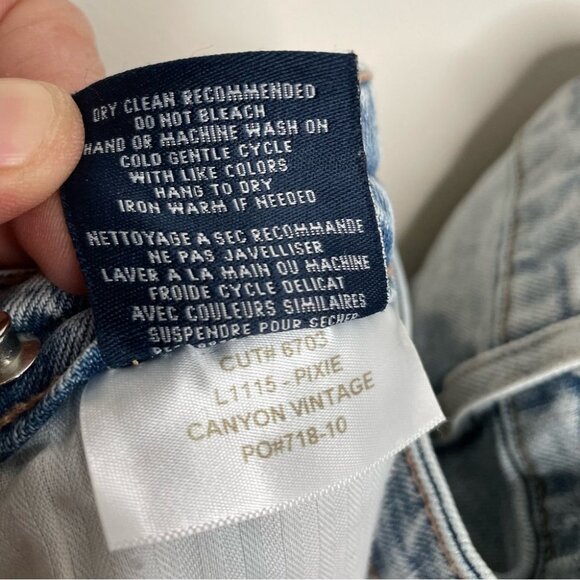 Fidelity Denim Pixie Ultra High Button Fly Jeans Canyon Vintage Blue Size 28 - Picture 6 of 10